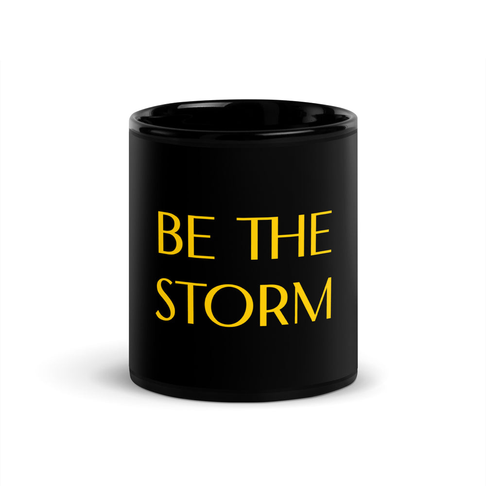 Be The Storm Black Glossy Mug
