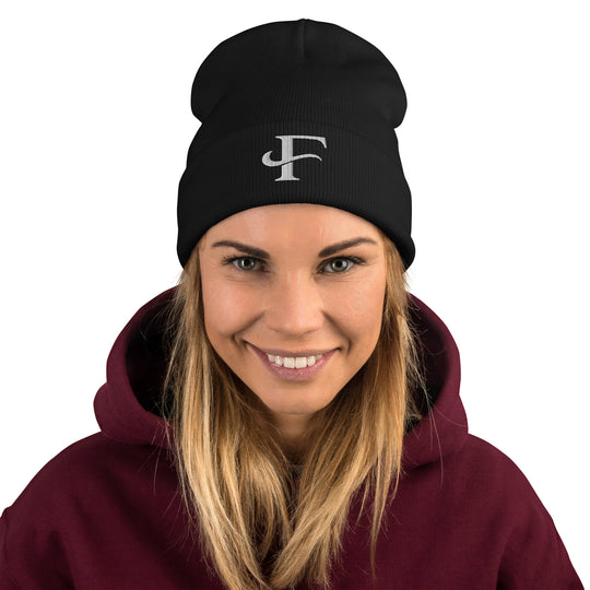 F Embroidered Beanie