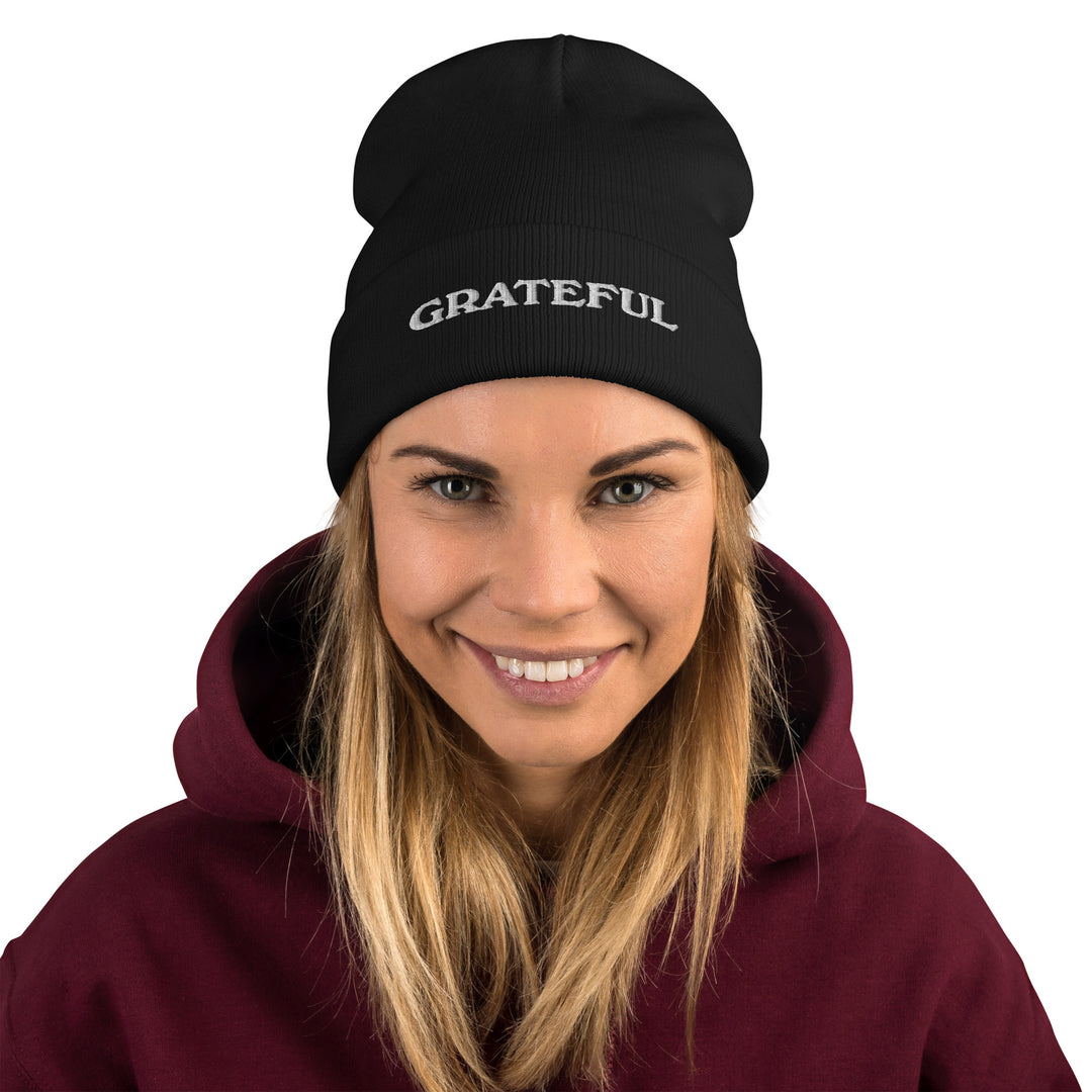 Grateful Embroidered Beanie