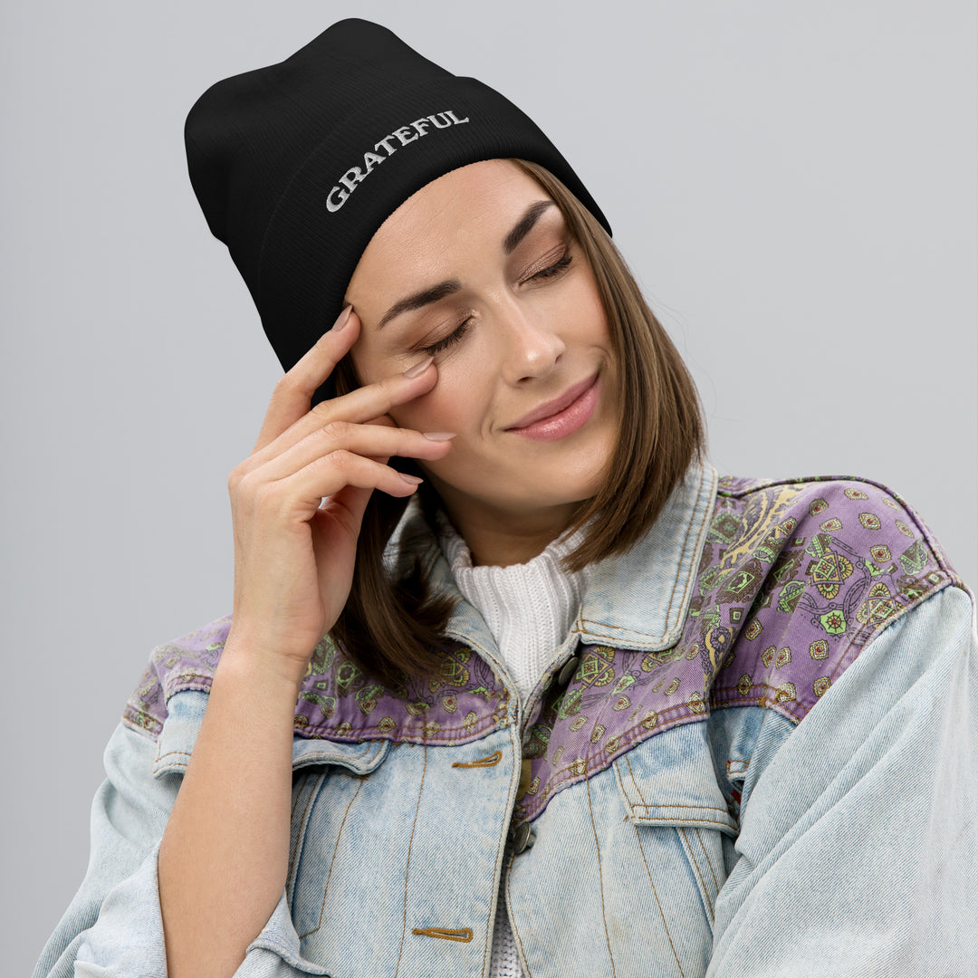 Grateful Embroidered Beanie