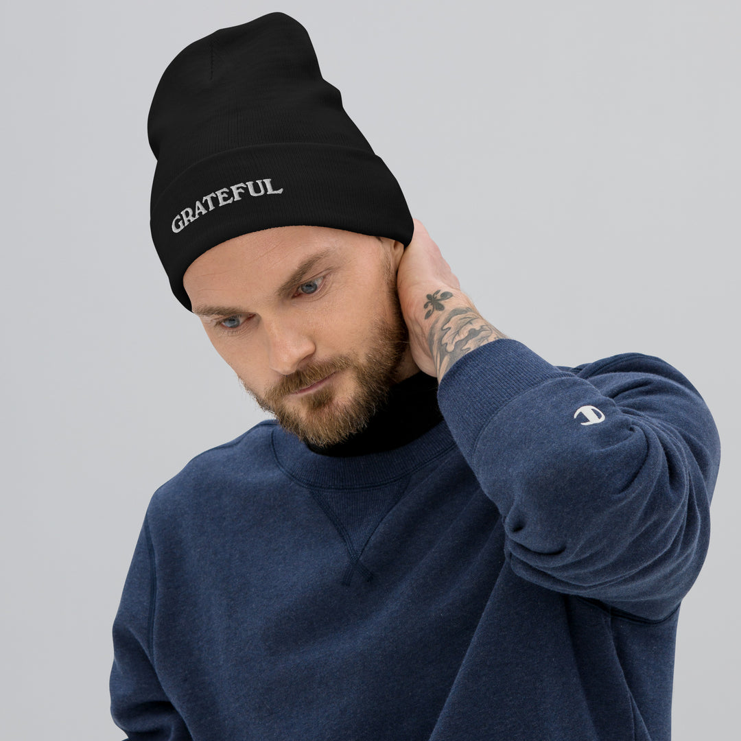 Grateful Embroidered Beanie