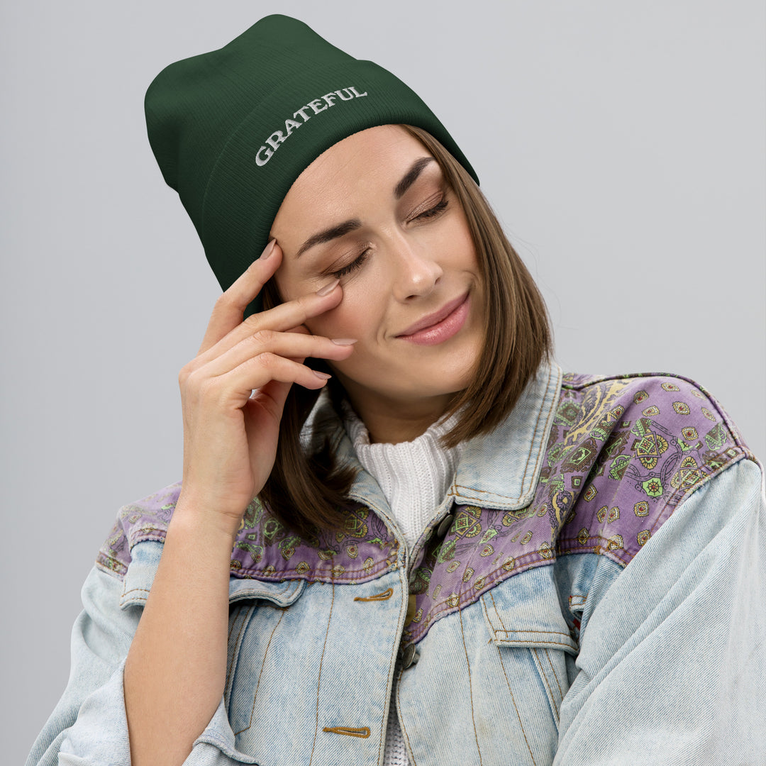 Grateful Embroidered Beanie