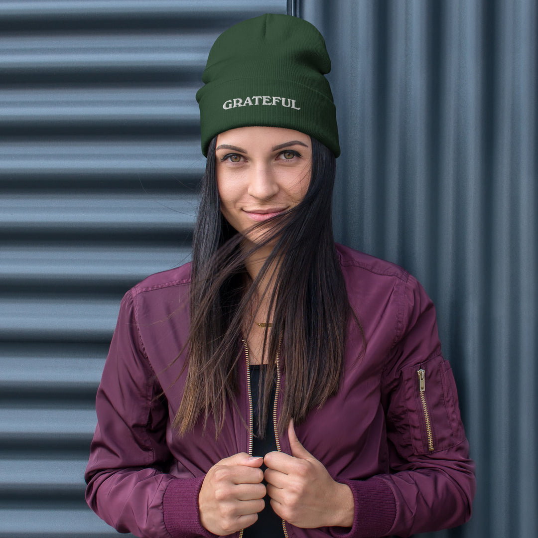 Grateful Embroidered Beanie