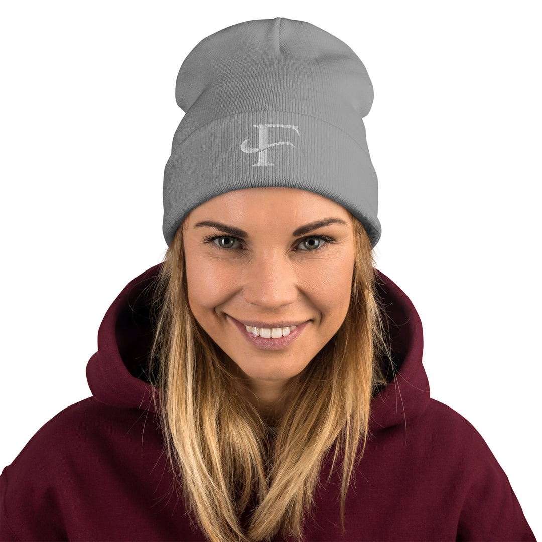 F Embroidered Beanie