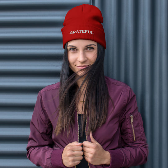 Grateful Embroidered Beanie