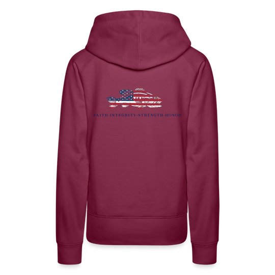 the Women’s Hoodie - burgundy