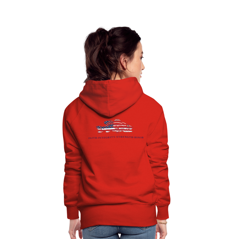 the Women’s Hoodie - red