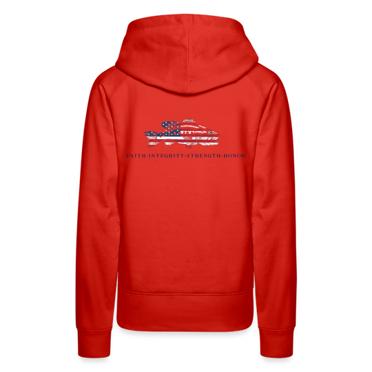 the Women’s Hoodie - red