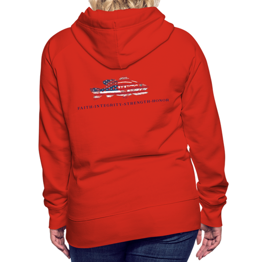 the Women’s Hoodie - red