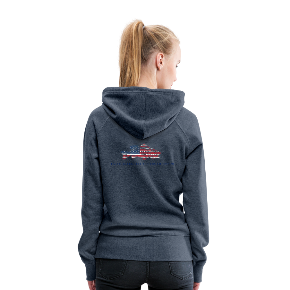 the Women’s Hoodie - heather denim