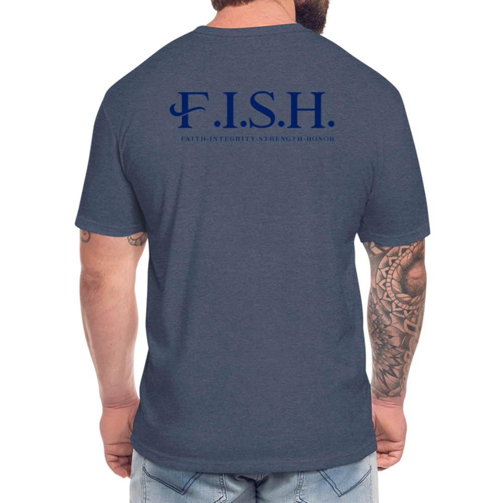 Football Fitted T-shirt - heather navy