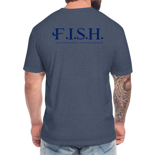 Football Fitted T-shirt - heather navy
