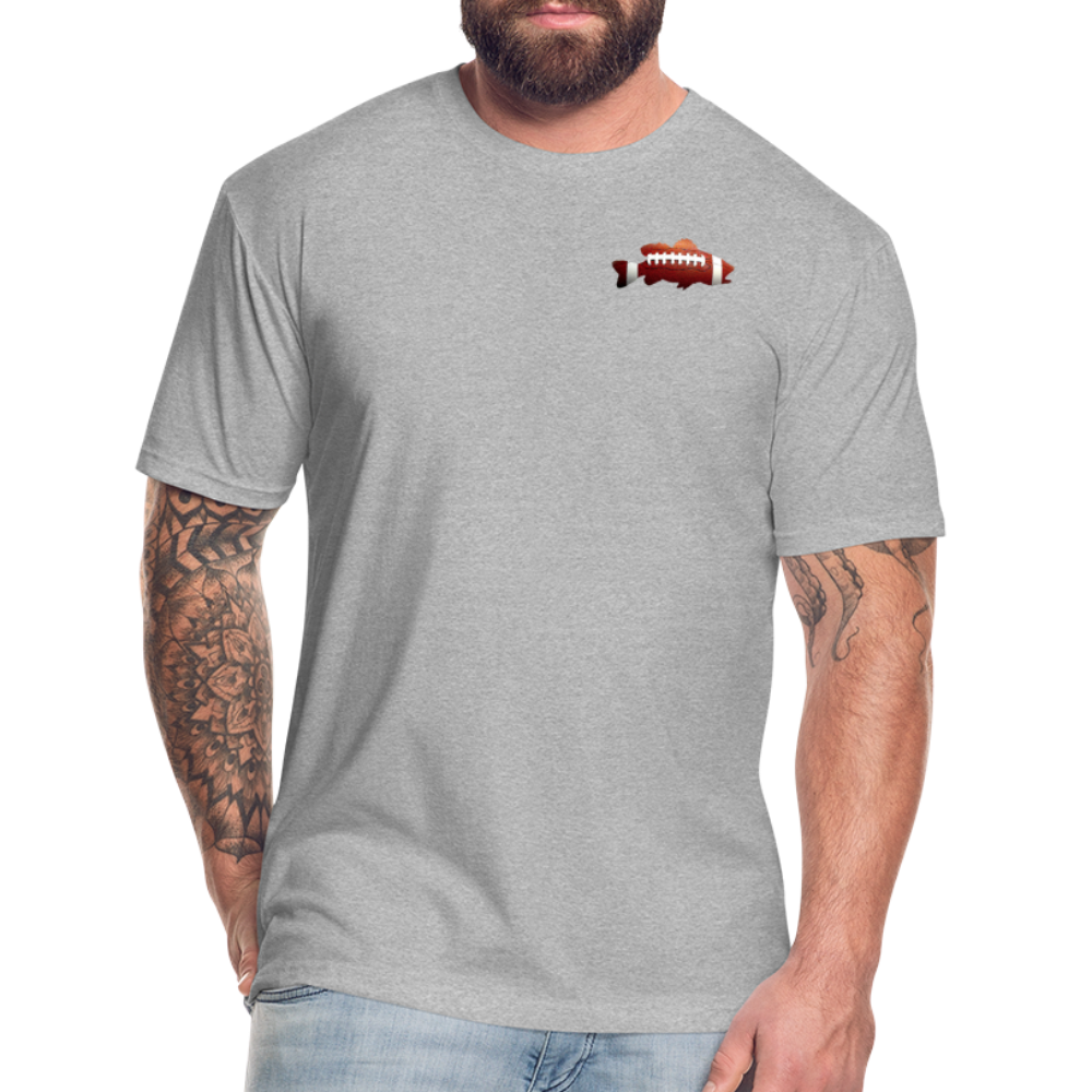 Football Fitted T-shirt - heather gray