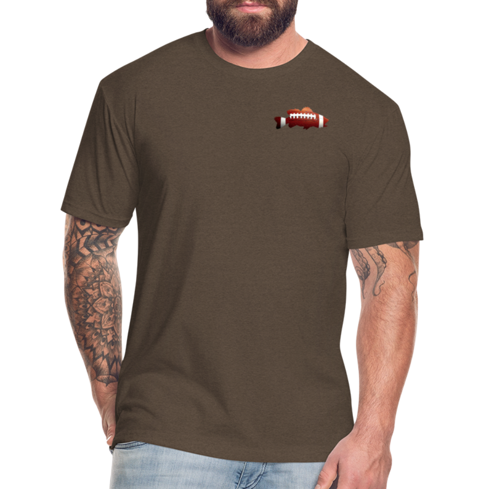 Football Fitted T-shirt - heather espresso