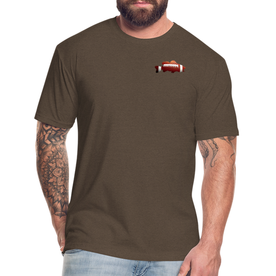 Football Fitted T-shirt - heather espresso