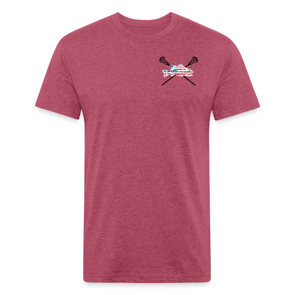 the Lax Fitted T-shirt - heather burgundy