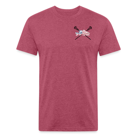 the Lax Fitted T-shirt - heather burgundy