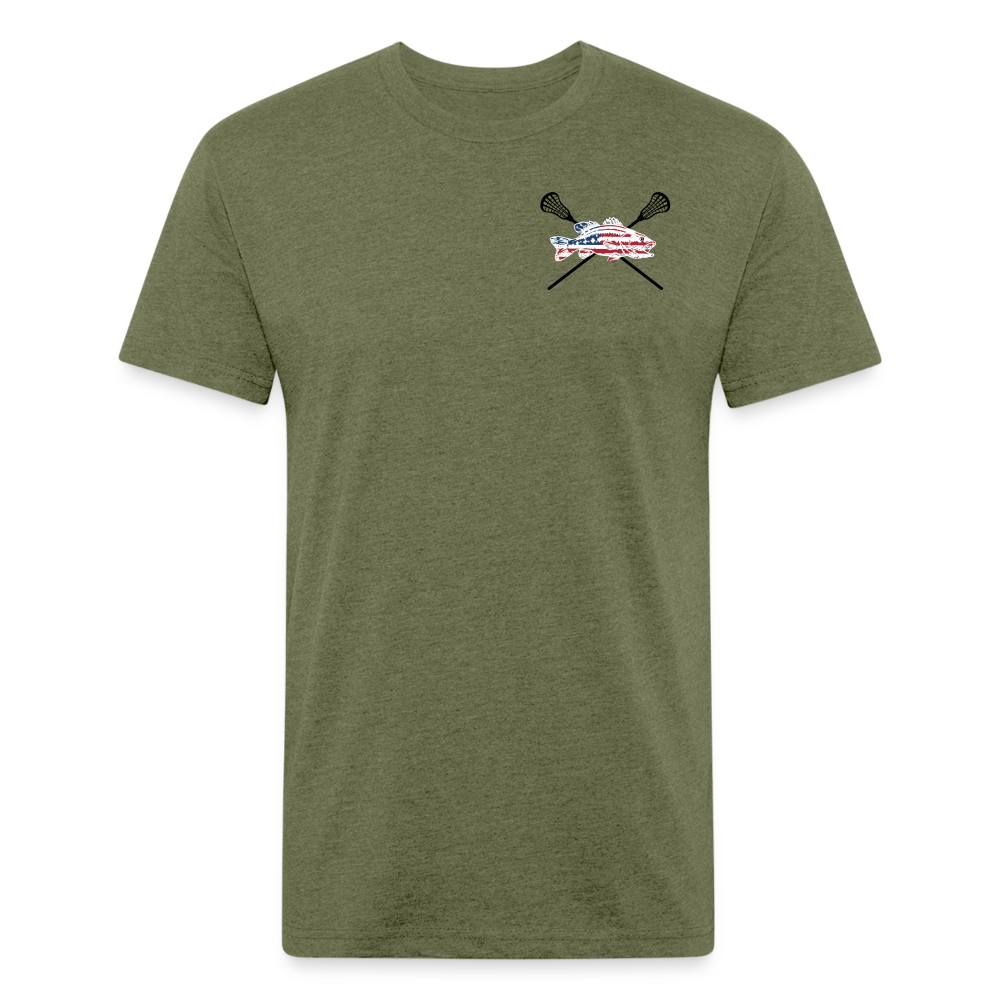 the Lax Fitted T-shirt - heather military green