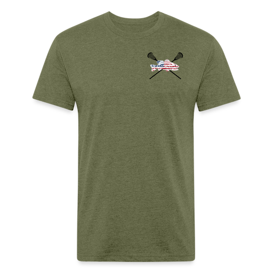 the Lax Fitted T-shirt - heather military green