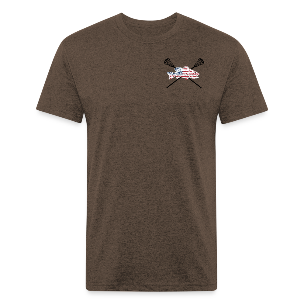 the Lax Fitted T-shirt - heather espresso