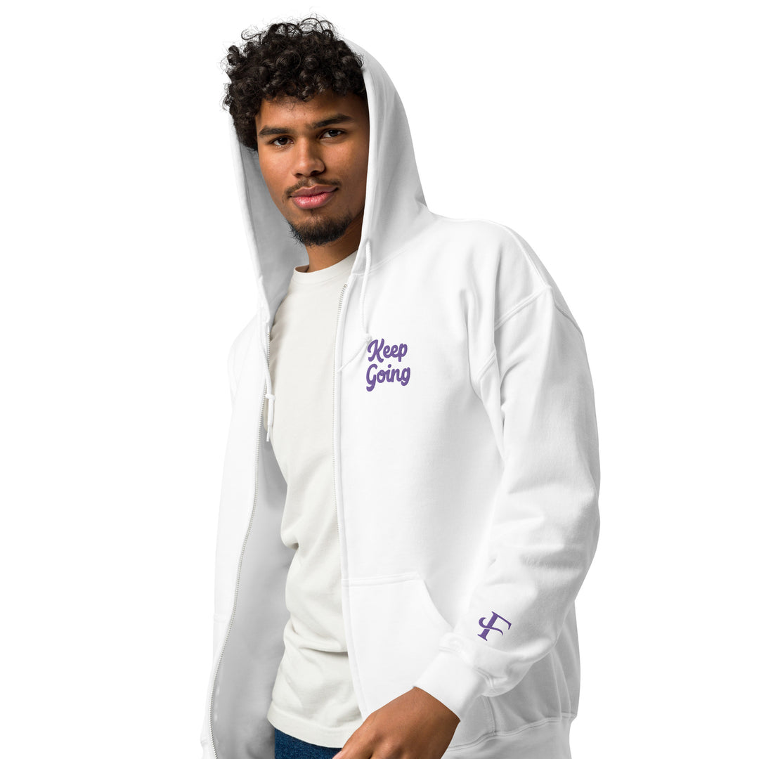 Keep Going zip hoodie