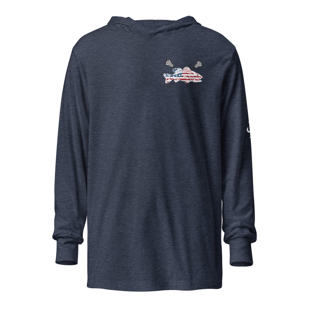 Fish Lax MH hooded long-sleeve tee