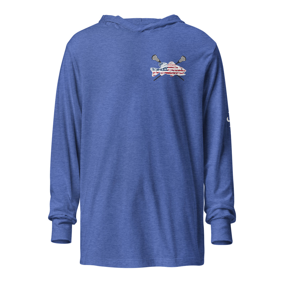 Fish Lax MH hooded long-sleeve tee