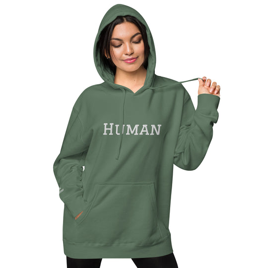 Human pigment-dyed hoodie