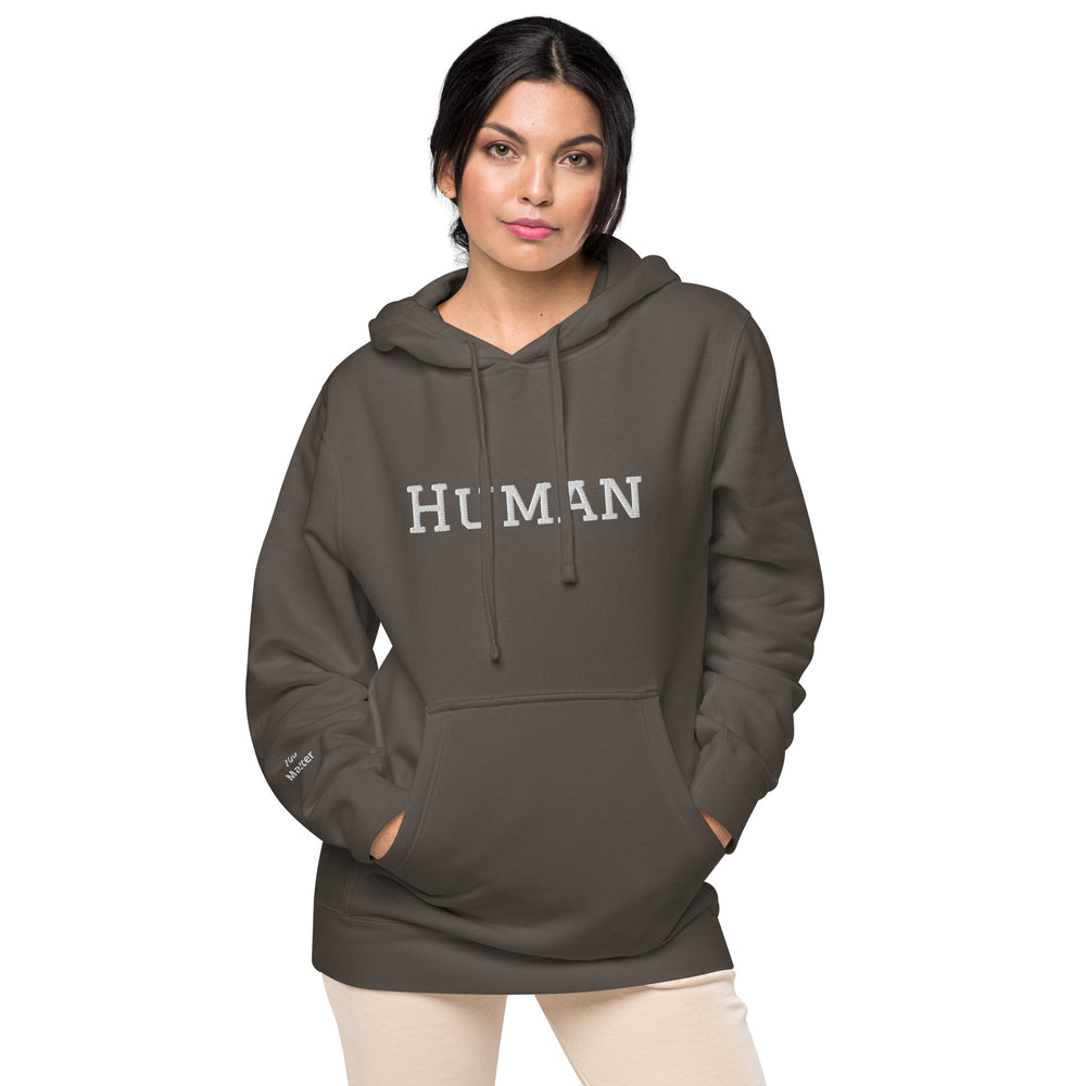 Human pigment-dyed hoodie