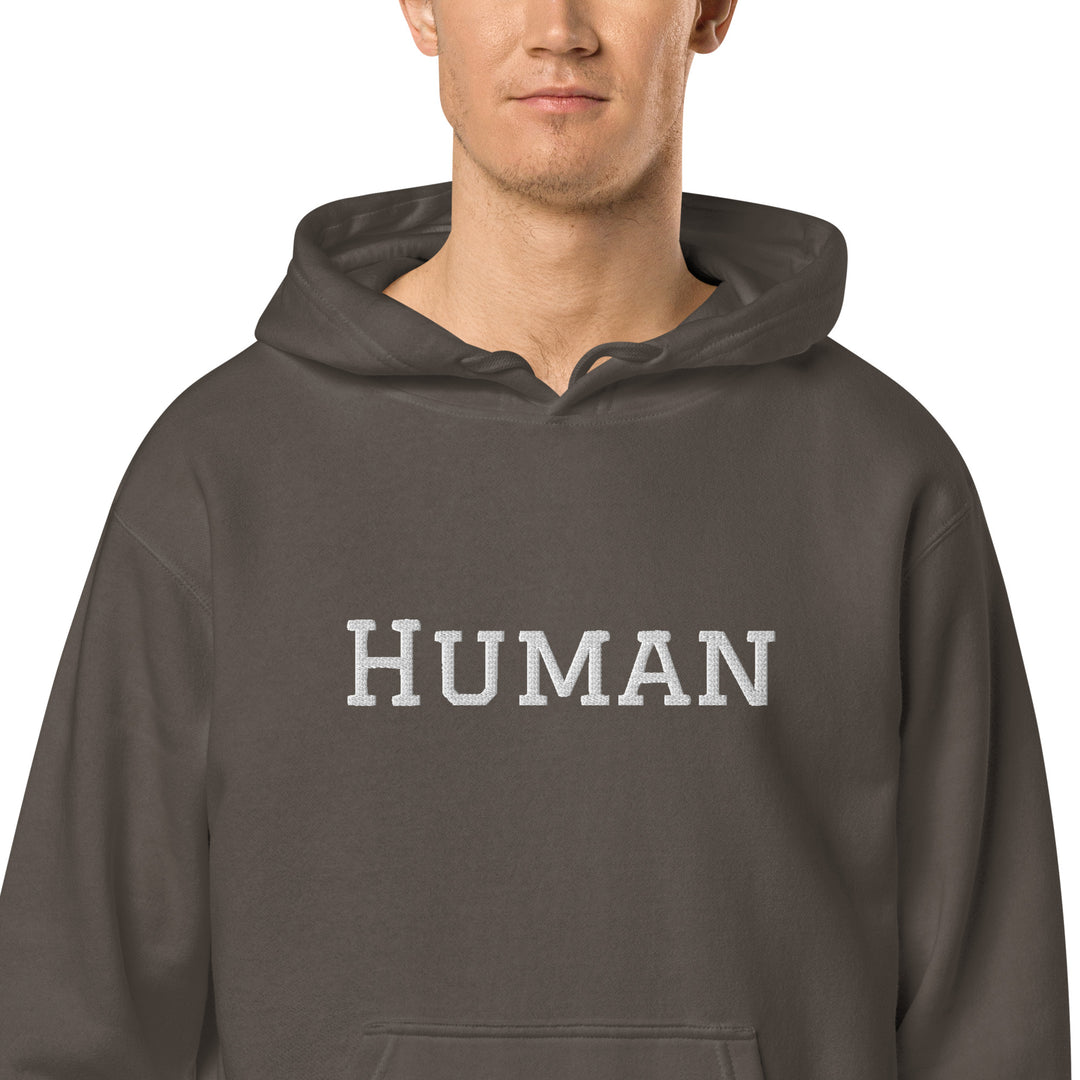 Human pigment-dyed hoodie