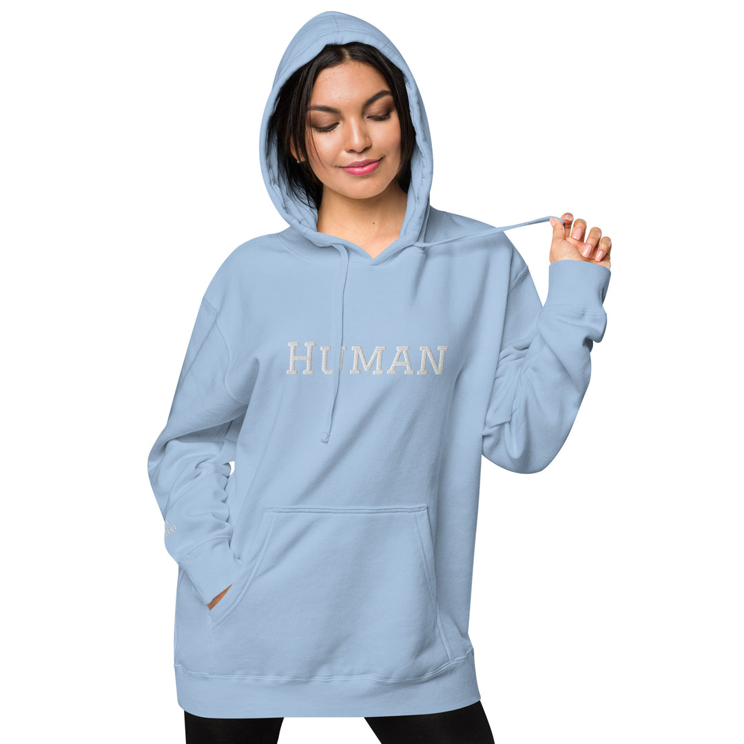 Human pigment-dyed hoodie