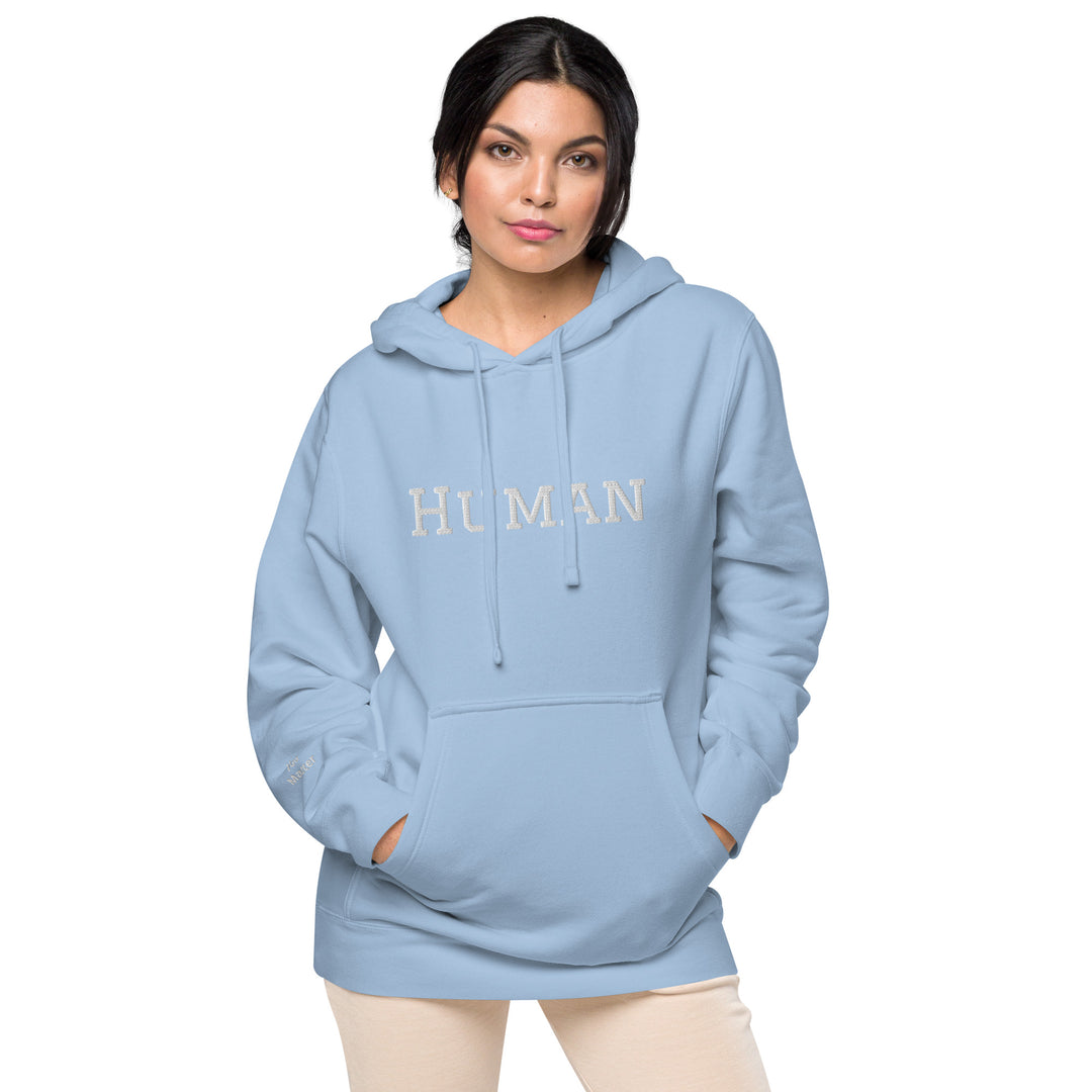 Human pigment-dyed hoodie