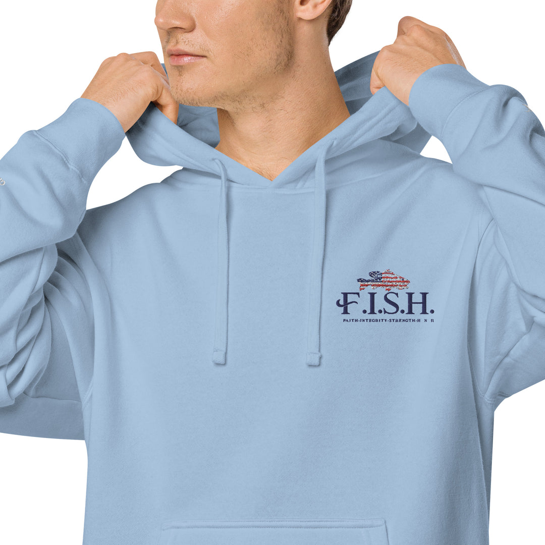 FISH grateful pigment-dyed hoodie