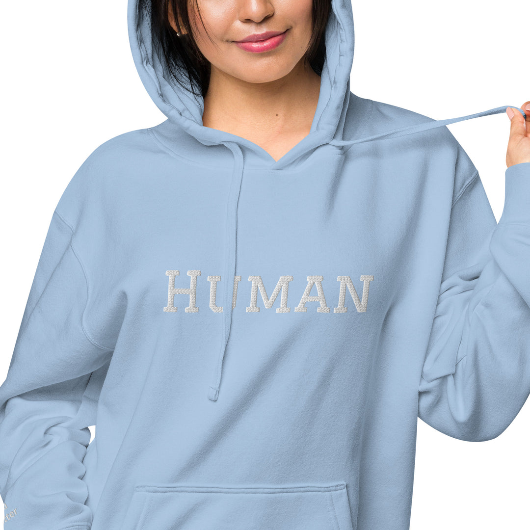 Human pigment-dyed hoodie