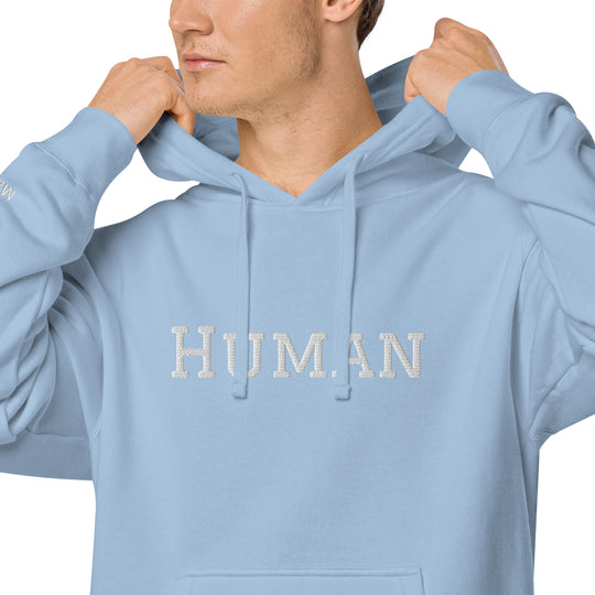 Human pigment-dyed hoodie