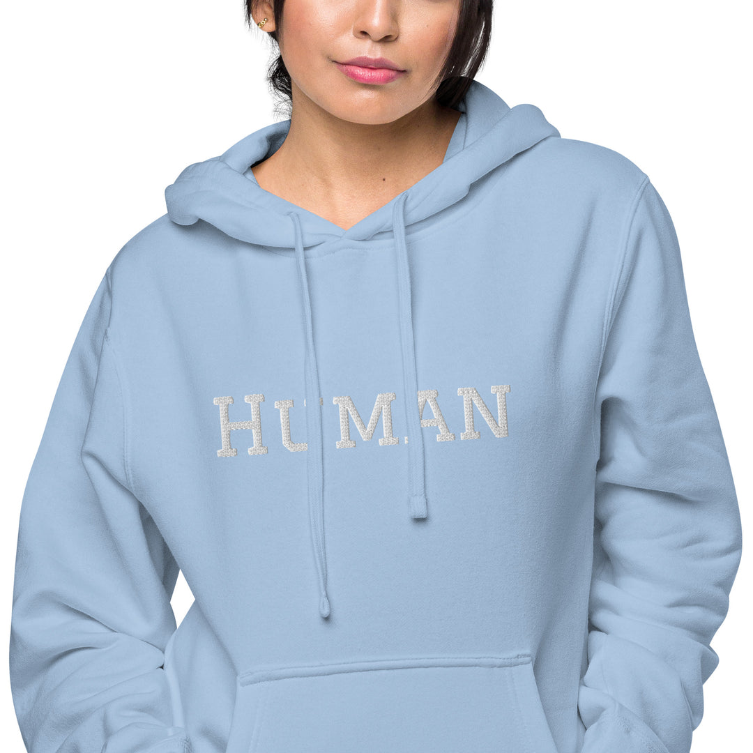 Human pigment-dyed hoodie