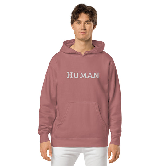 Human pigment-dyed hoodie