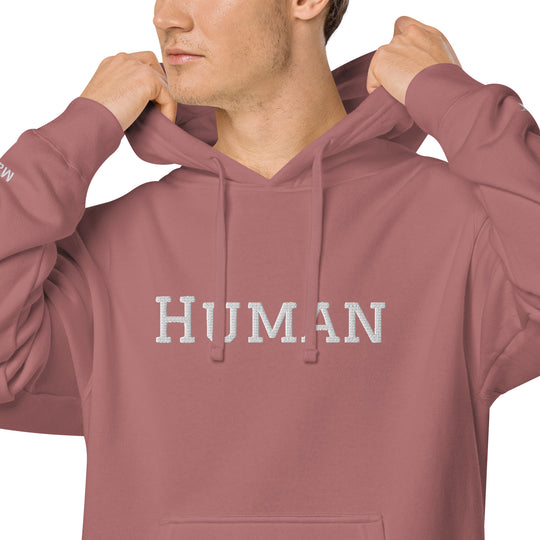 Human pigment-dyed hoodie