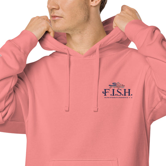 FISH grateful pigment-dyed hoodie