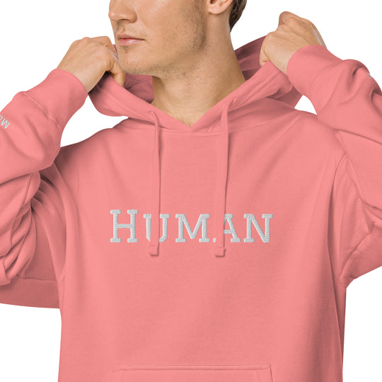 Human pigment-dyed hoodie