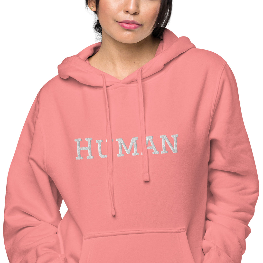 Human pigment-dyed hoodie