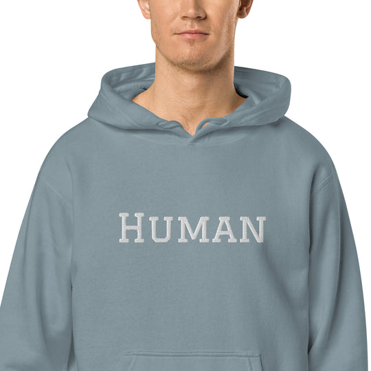 Human pigment-dyed hoodie